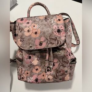Flower and Bee Design Mini Backpack